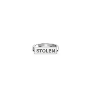 Sterling Silver Stolen Bar Ring