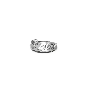 Sterling Silver Stolen Script Ring