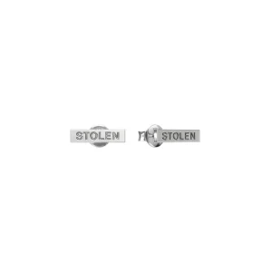 Sterling Silver Stolen Tiny Bar Stud Earrings