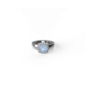 Sterling Silver Stolen Baby Claw Blue Agate Ring