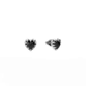 Sterling Silver Stolen Love Claw Onyx Earrings