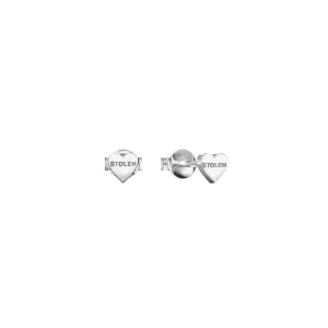Sterling Silver Stolen Tiny Heart Earrings