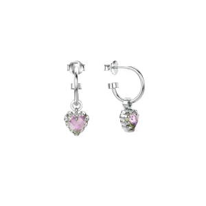 Sterling Silver Stolen Mystic Quartz Love Claw Anchor Earrings