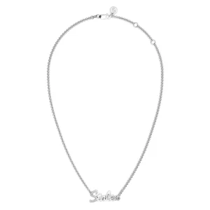 Sterling Silver Stolen Script Necklace