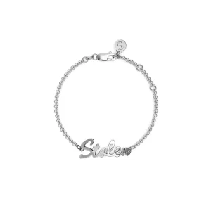 Sterling Silver Stolen Script Bracelet