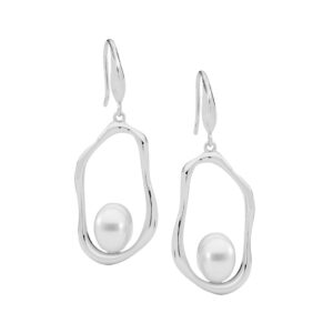 Sterling Silver FWP Open Oval Earrings
