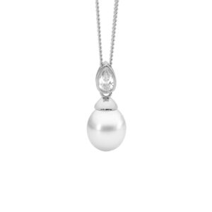 Sterling Silver CZ and FWP Necklace