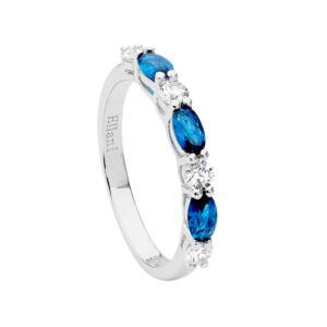 Sterling Silver CZ London Blue Ring
