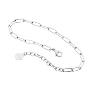 Stainless Steel Paperclip Link Bracelet