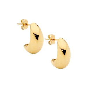 Stainless Steel Solid Cuff Stud Earrings