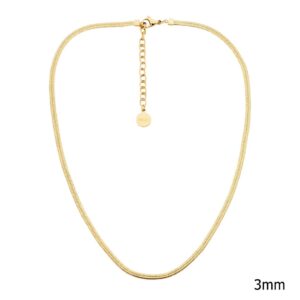 Stainless Steel Gold Plate Herringbone Chain