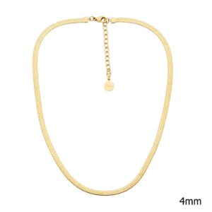 Stainless Steel Gold Plate Herringbone Chain