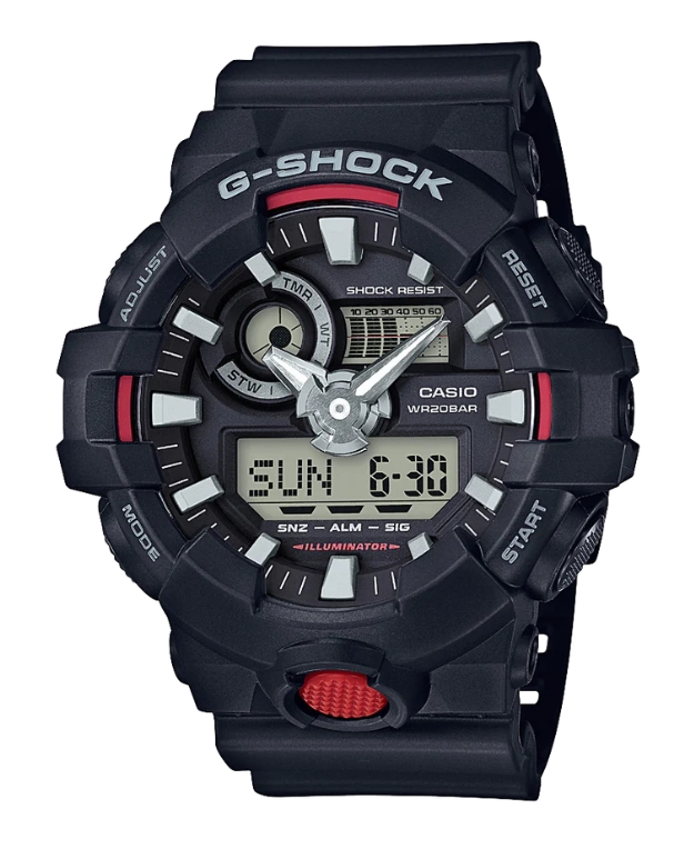 G-Shock Duo Black with Red Accent