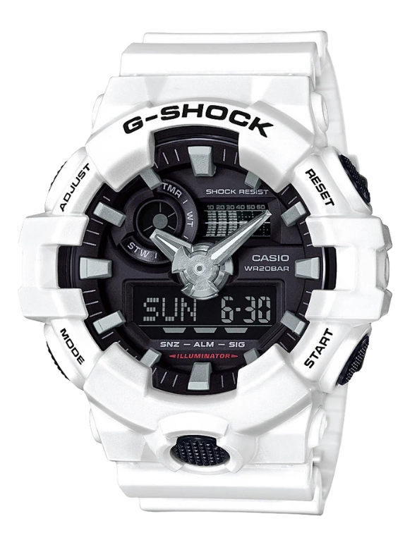 G-Shock Duo White with Black Accents