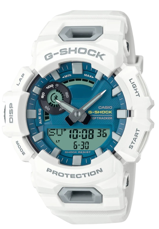 G-Shock Duo Bluetooth White with Blue Accents