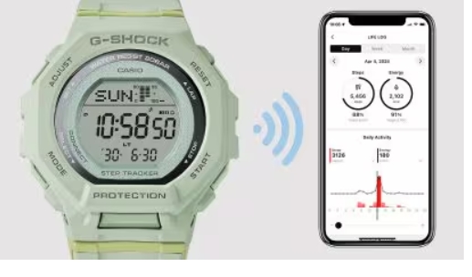 G-Shock Mint Green Digital Bluetooth Step Tracker - Image 5