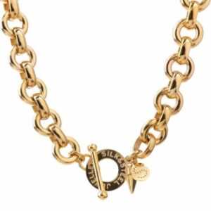 Stainless Steel Gold Plate Heirloom Necklace