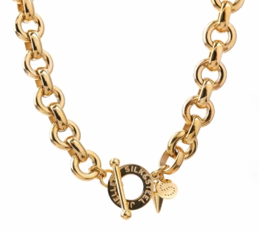 Stainless Steel Gold Plate Heirloom Necklace