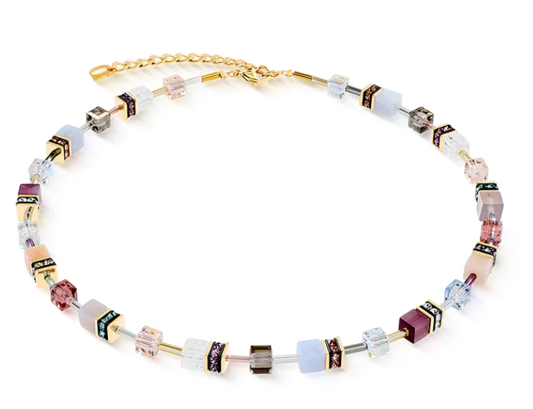 Coeur de Lion Geocube Significant Rose Pastel Necklace