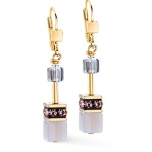 Coeur de Lion Geocube Natural Rose Pastel Earrings