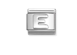 Nomination Charm Silver Stainless Steel Letter E