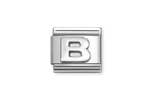 Nomination Charm Silver Stainless Steel Letter B