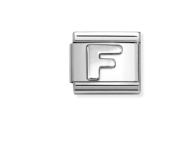 Nomination Charm Silver Stainless Steel Letter F