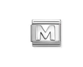 Nomination Charm Silver Stainless Steel Letter M