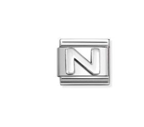 Nomination Charm Silver Stainless Steel Letter N