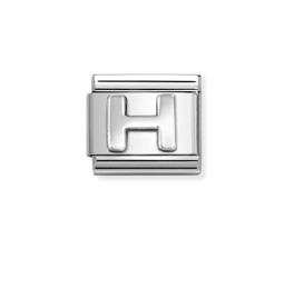 Nomination Charm Silver Stainless Steel Letter H