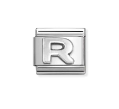 Nomination Charm Silver Stainless Steel Letter R