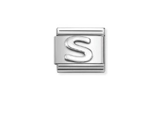 Nomination Charm Silver Stainless Steel Letter S