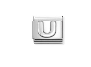 Nomination Charm Silver Stainless Steel Letter U
