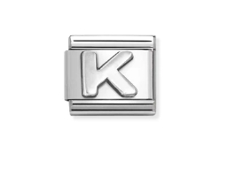 Nomination Charm Silver Stainless Steel Letter K