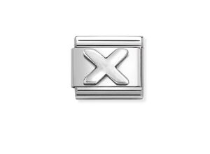 Nomination Charm Silver Stainless Steel Letter X