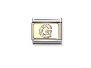 Nomination Charm 18k Glitter Letter G