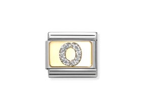 Nomination Charm 18k Gold Glitter Letter O