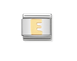 Nomination Charm 18k Letter E