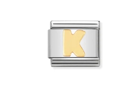 Nomination Charm 18k Gold Letter K