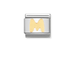 Nomination Charm 18k Gold Letter M