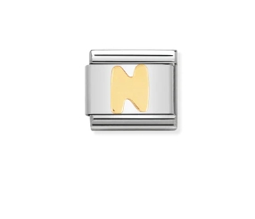 Nomination Charm 18k Gold Letter N