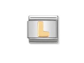 Nomination Charm 18k Gold Letter L