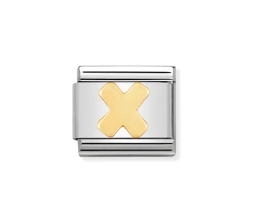 Nomination Charm 18k Gold Letter X