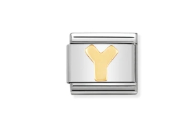 Nomination Charm 18k Gold Letter Y
