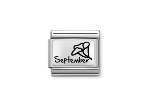 Nomination Charm Silver September Birthflower