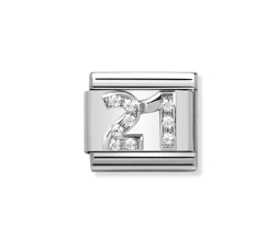 Nomination Charm Silver CZ 21