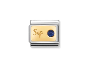 Nomination Charm 18k Gold September Birthstone