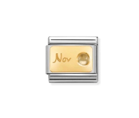 Nomination Charm 18k Gold November Birthstone