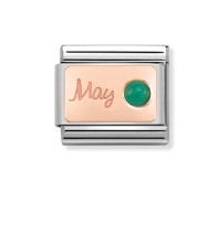 Nomination Charm 9k Rose Gold May Birthstone