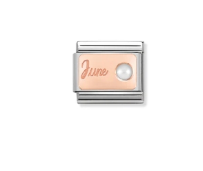 Nomination Charm 9k Rose Gold June Birthstone